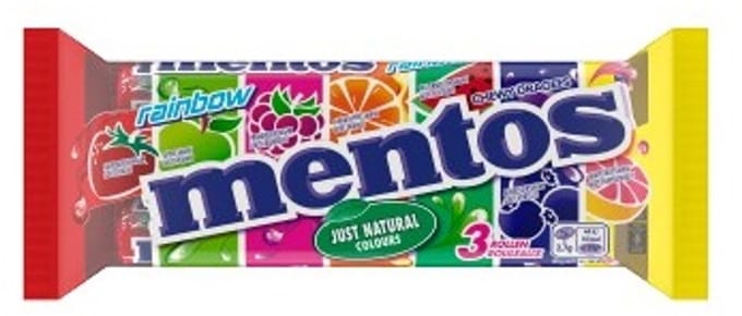 Mentos Rainbow Rollen 25 x 3-pack ( totaal 75 rollen )
