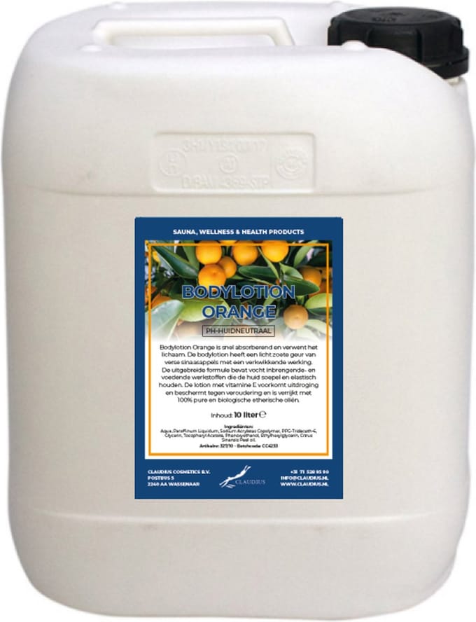 Bodylotion Orange 10 Liter - navulling