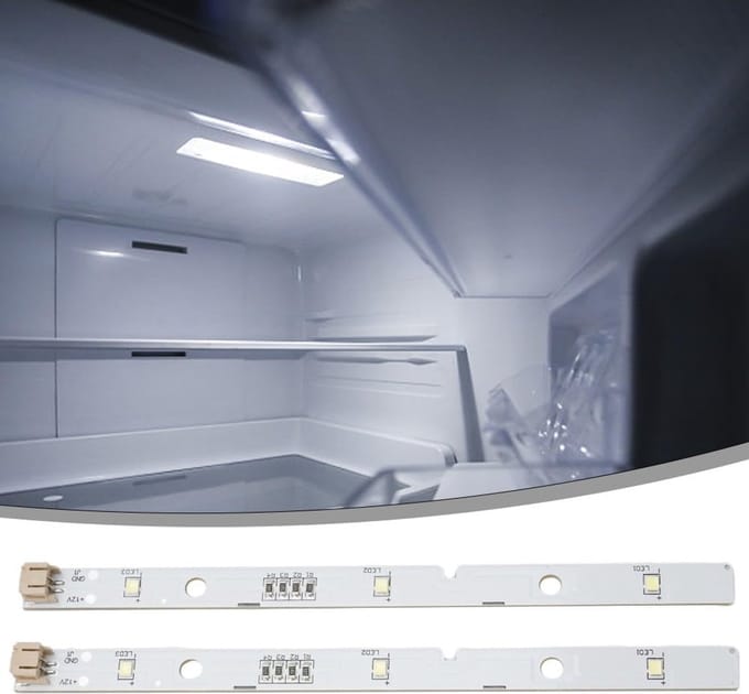 LED Strip Licht - Verlichting Koelkast - Koelkast Verlichten - Dubbele Connector - 16 cm - Wit