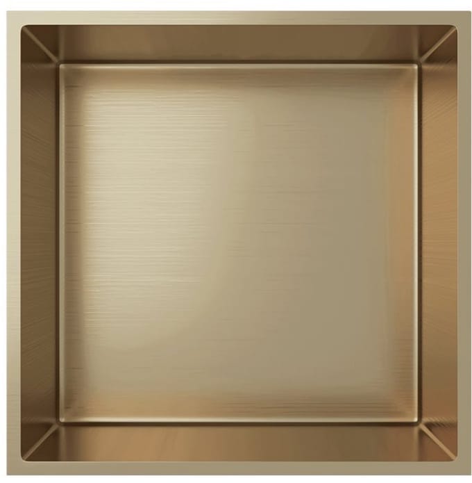 ALONI inbouwnis – 30x30x7 cm – geborsteld goud