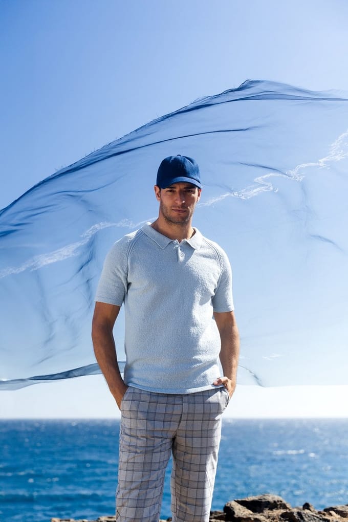 Tresanti ERNES Terry knit polo Sky blue (TRKWJA120 - 801)