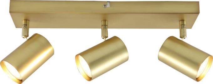 Olucia - ELENA - Plafondlamp - Messing - 3L - Vorm: Rechthoek