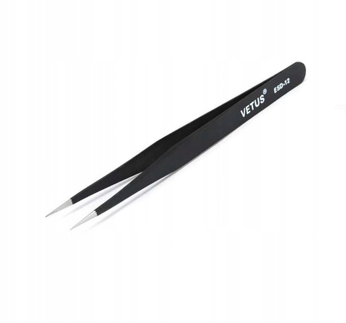Vetus ESD-12 Precisie Pincet - Scherpe Punt, 133mm