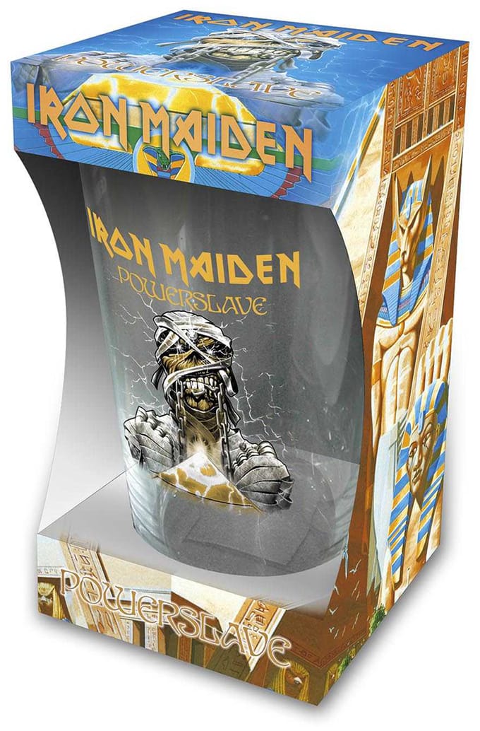 Iron Maiden Bierglas - Powerslave - voor Geen - transparant