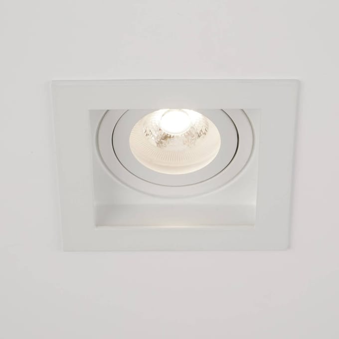 Searchlight Inbouwlamp Grid One, wit, 10 x 10 cm, aluminium, GU10
