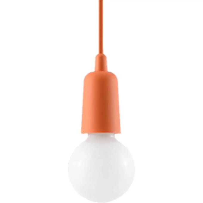 Sollux Lighting Hanglamp Diego - E27 - oranje - PVC - 90x9x9cm