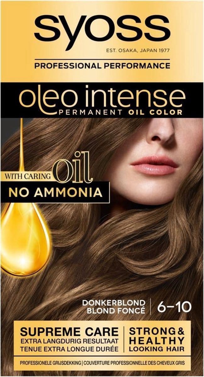Syoss Oleo Intense - Haarverf - 6-10 - Donkerblond - 115ml x 12