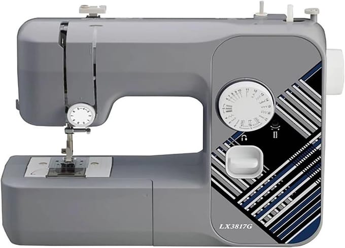 Draagbare Naaimachine - Borduurmachine Mini - Kleine Projecten - 17 Ingebouwde Steken - Compact Formaat - Grijs