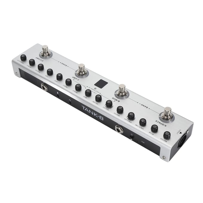 Multi-effecten Basgitaarpedaal Digitaal Oplaadbare Elektrische Gitaar Effector 36 Klanken 9 Versterkers 8 IR white