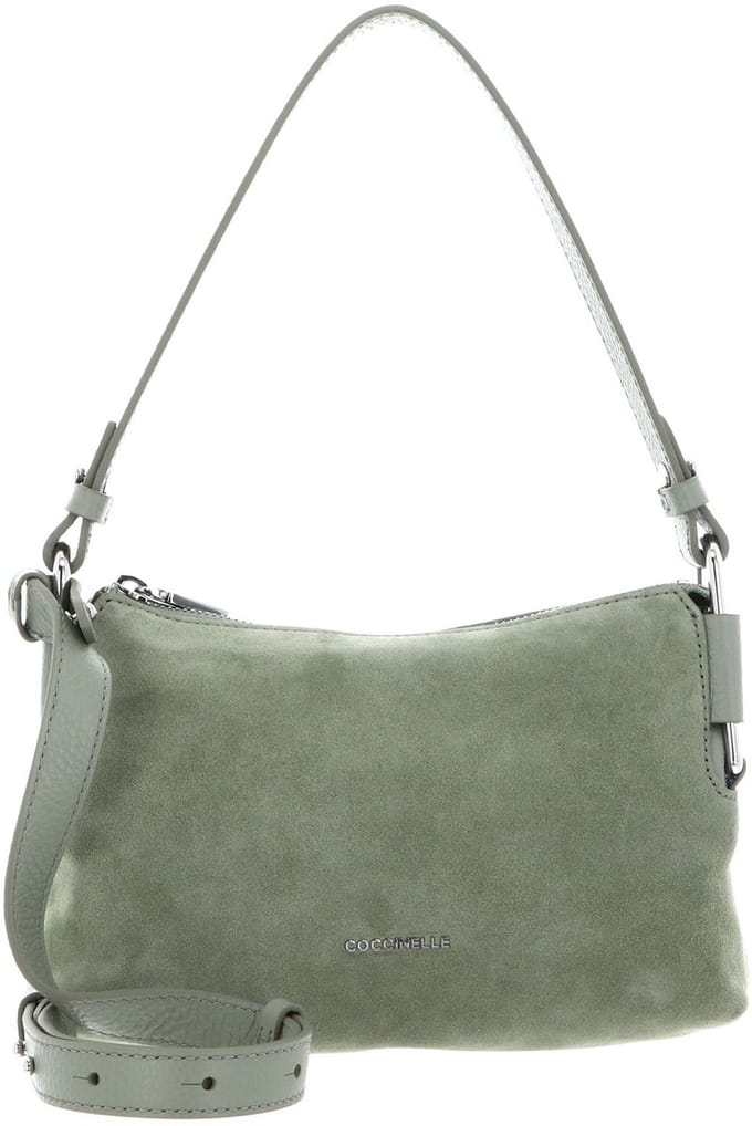 COCCINELLE Leren schoudertas Rebekka Suede Mini Bag Grained Leather Greenery groene