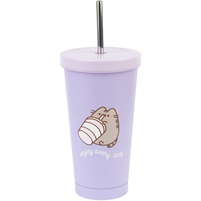 Pusheen Moments Metal Tumbler With Straw