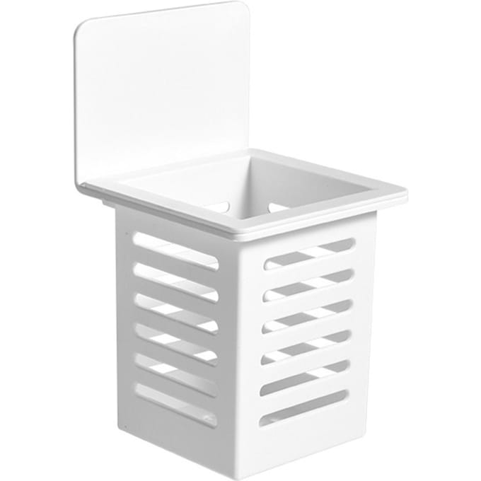 Aan de muur gemonteerde eetstokjeshouder Multifunctionele afdruipende eetstokjeskoker Plastic keukengerei white