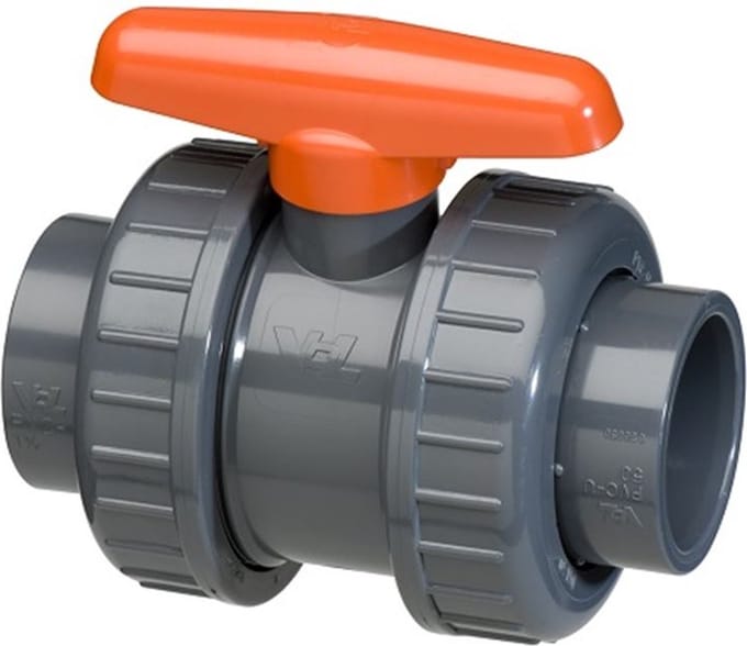 Druk PVC kogelafsluiter - 16mm - 16 bar