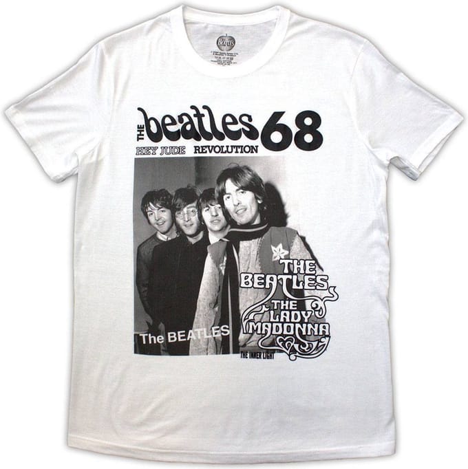 The Beatles - 1968 Heren T-shirt - L - Wit