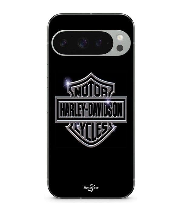 Coque - HARLEY DAVIDSON - Google Pixel 9 Pro - Souple - Silicone - Gris et Noir zwart