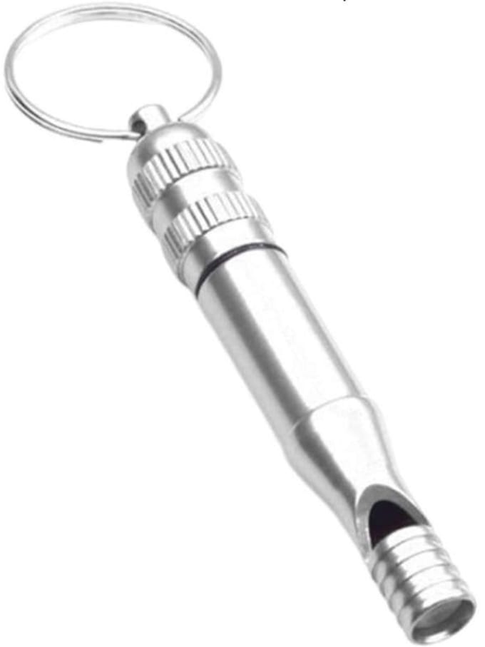 Hondentrainingsfluit – zilver – aluminium