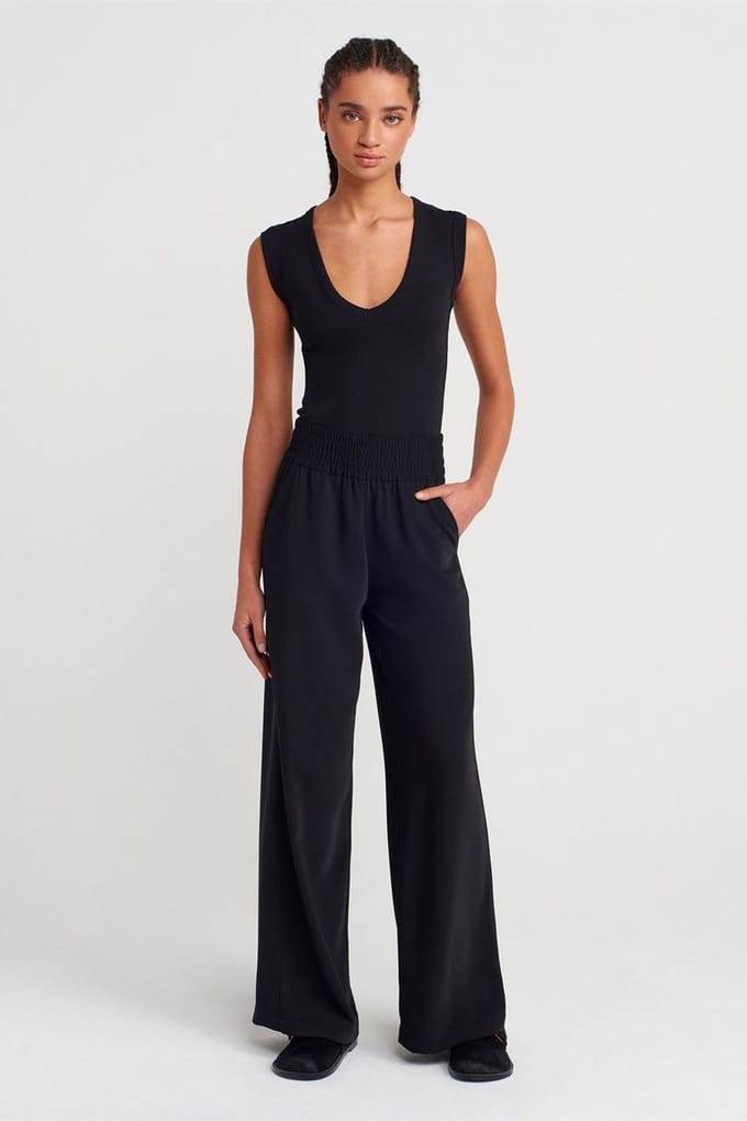 Vrouwen Wijd-Pijp Crêpe Broek