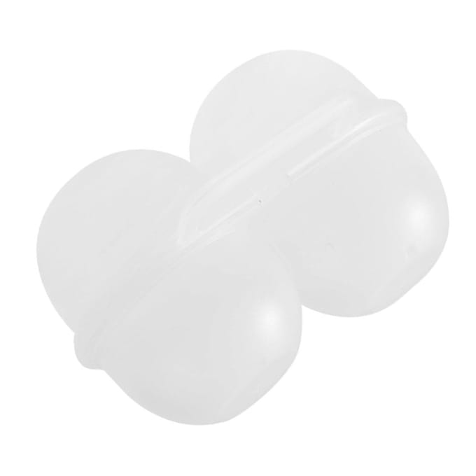 Draagbare Eierbewaardoos Schokbestendig 2 Eierdrager Container Case voor Buiten Kamperen Wandelen white