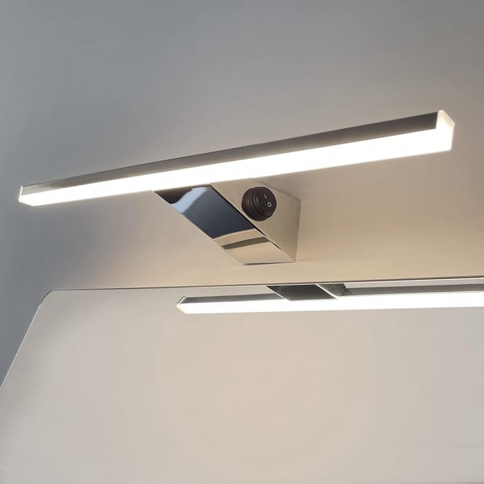 Wandlamp badkamer RVS 40cm 10W LED Neutraal Wit IP44 Waterdicht