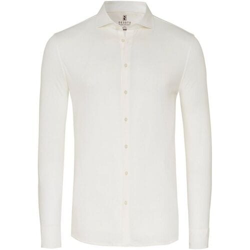 Desoto Overhemd Essential Jersey Solid Color Off White / male