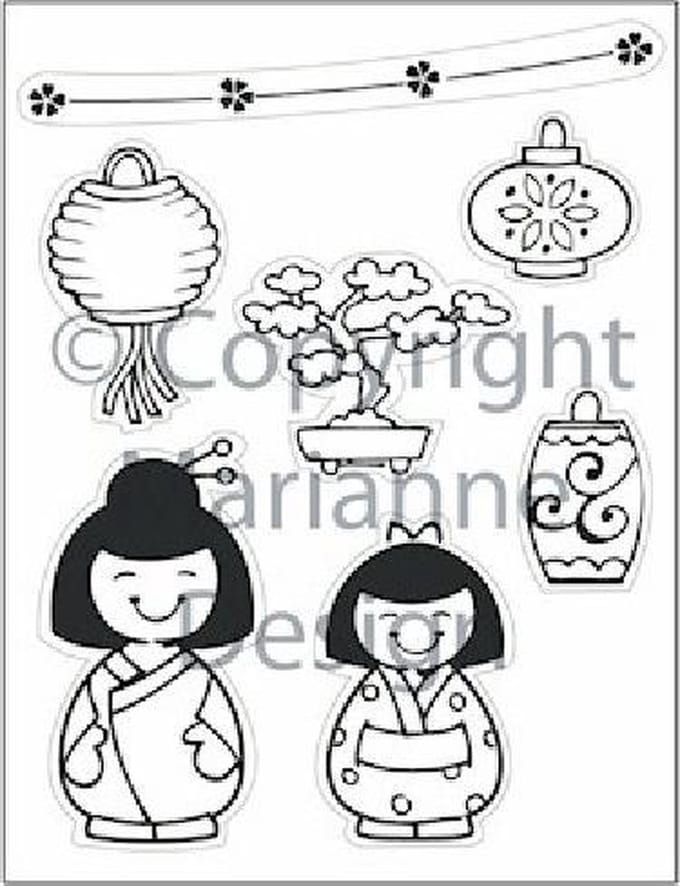 Marianne Design - Eline Pellinkhof - Clearstamp - Eline`s Folklore - Orient - EC0128