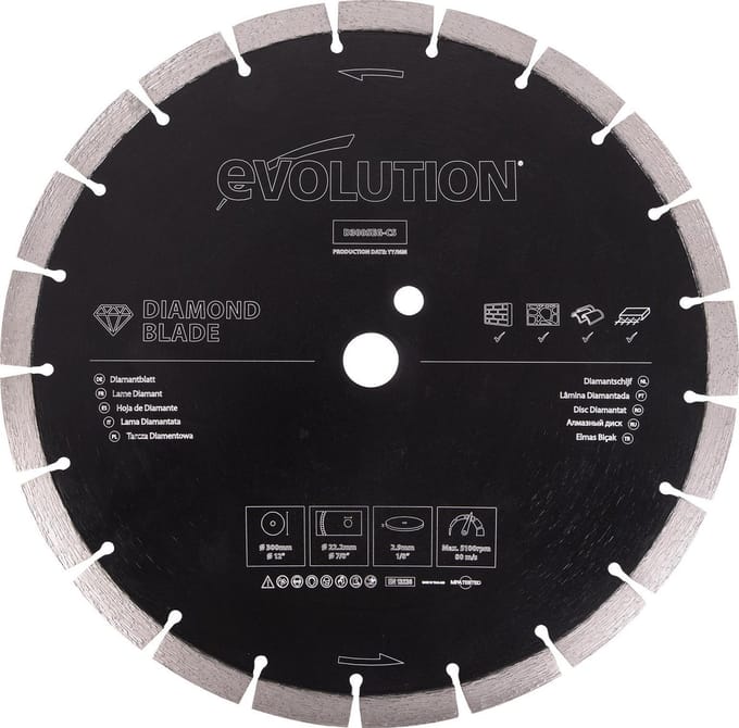 EVOLUTION - DIAMANTBLAD VOOR ALGEMEEN GEBRUIK - 300 X 22.2 X 2.9 MM - 21 T