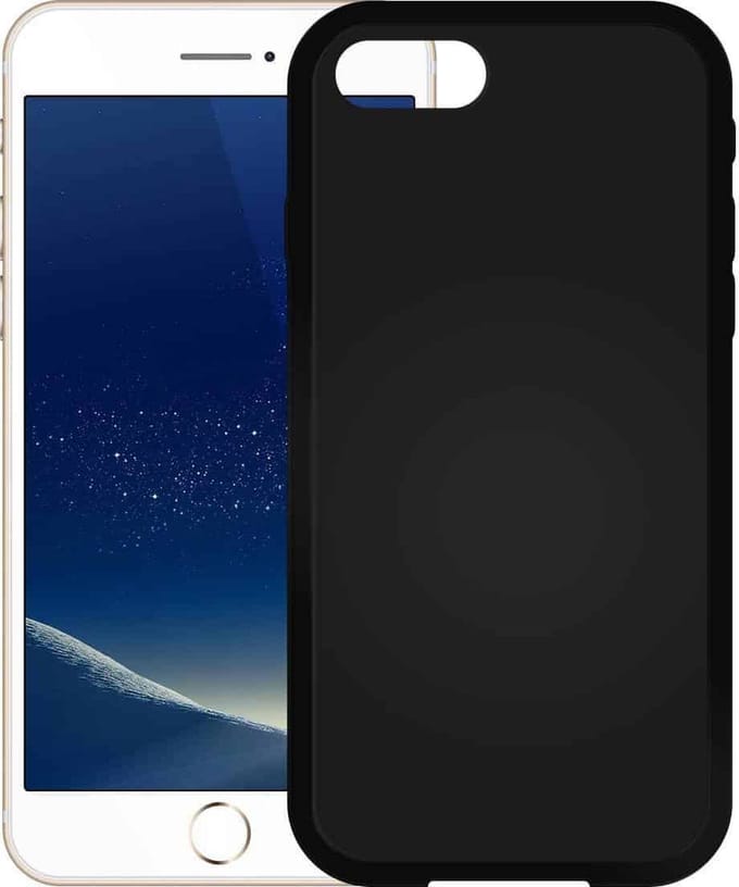 Mat Zwart TPU Siliconen hoesje voor Apple iPhone 7