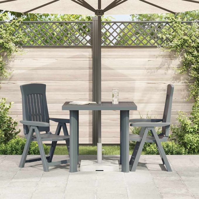 vidaXL - Tuintafel - 80x75x72 - cm - kunststof - groen