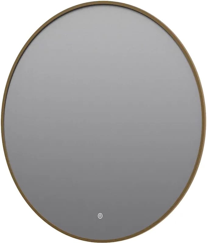 Ronde badkamerspiegel Mauri copper met verwarming, LED verlichting en touch sensor 60x60cm