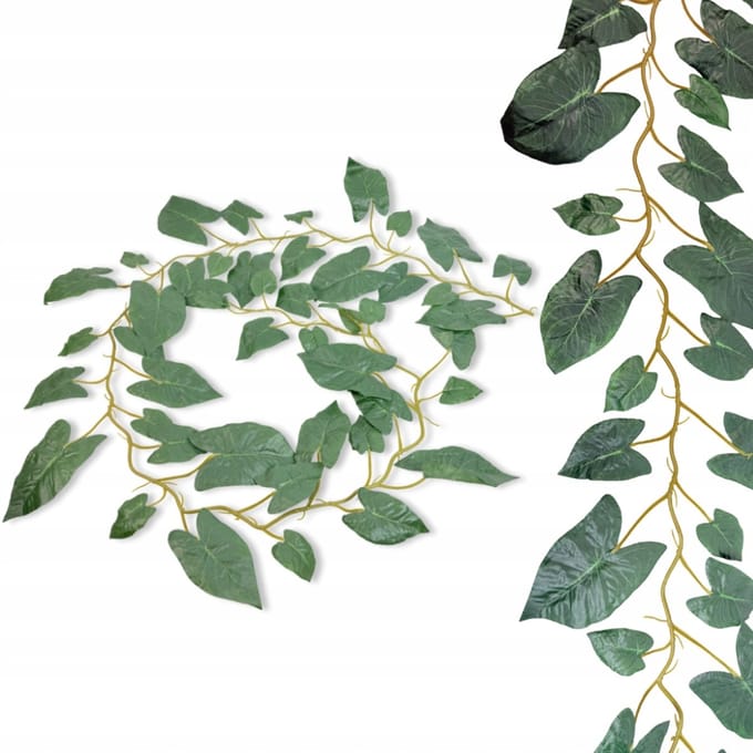 Syngonium Kunstgirlande 180 cm - Realistische Groene Bladeren