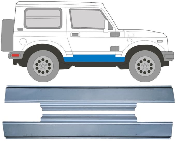 Reparatie dorpel voor Suzuki Samurai 1981- / Links + Rechts / Set