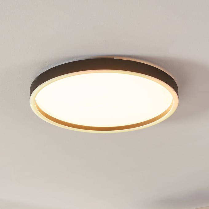 EGLO connect.z Montemorelos-Z Smart Plafondlamp - Ø 57 cm - Zwart/Wit - Instelbaar RGB & wit licht - Dimbaar - Zigbee