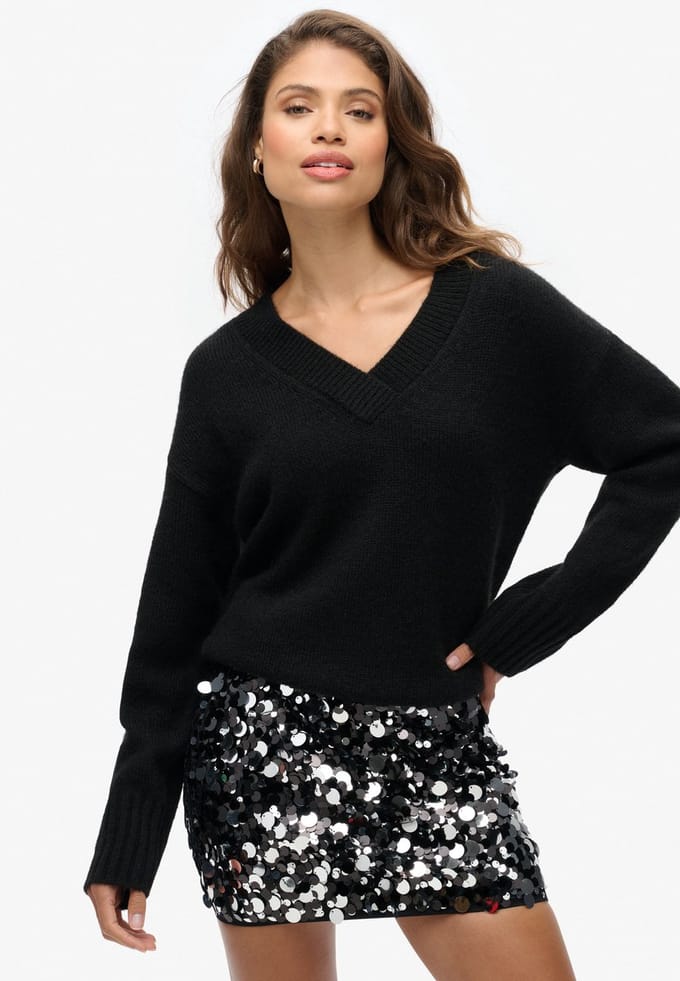 Superdry - Essential trui met V-hals - Dames - Sweaters