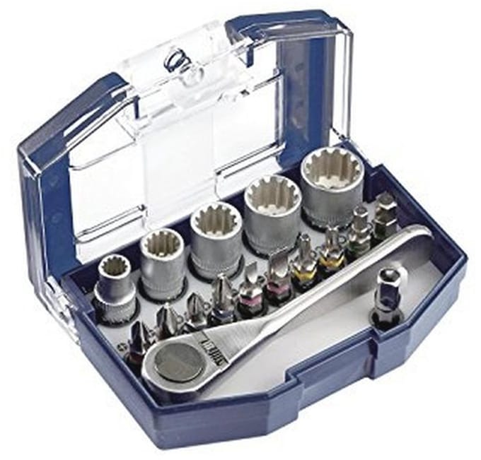 Schroevendraaier Bit en Socket Set - 17-delig met Ratchet Handvat