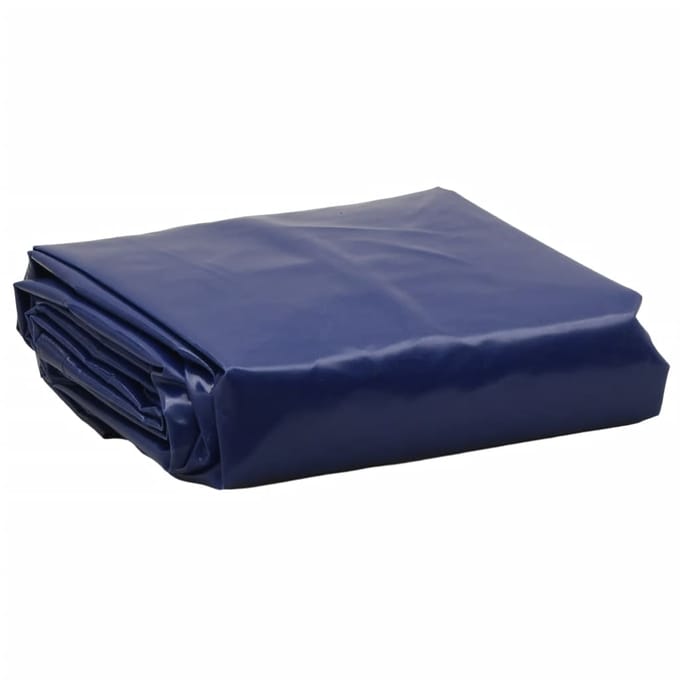 vidaXL - Zeil - 650g - / - m² - Blauw - 5 - x - 8 - m - Canvas - met - PVC-coating