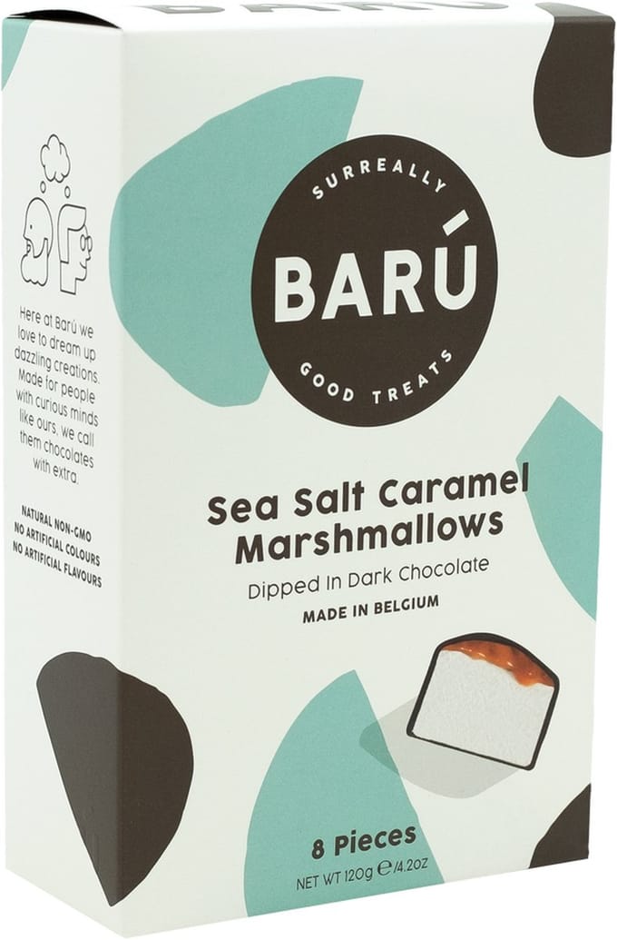 Marshmallows Pure chocolade met caramel en zeezout 8 stuks