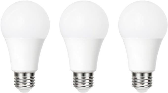 3 Pack - E27 Day/Night Auto Sensor LED Lamp, 5000K, 8W, 806 Lumen, non dimmable