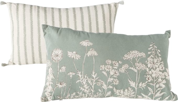 Kussen Maditha – 50 x 28 x 13 cm – Katoen – Groen – Boltze Home – Assorti