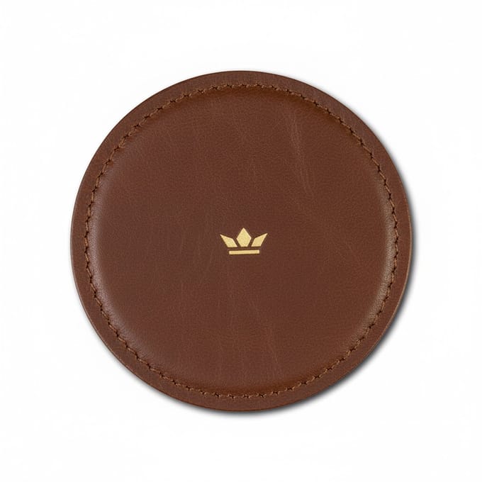 Dutchdeluxes - Luxe - Leren Onderzetter - 4Pack - Bruin