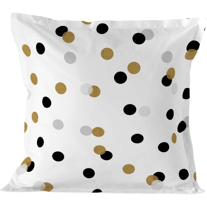 Kussensloop Golden Dots | Blanc