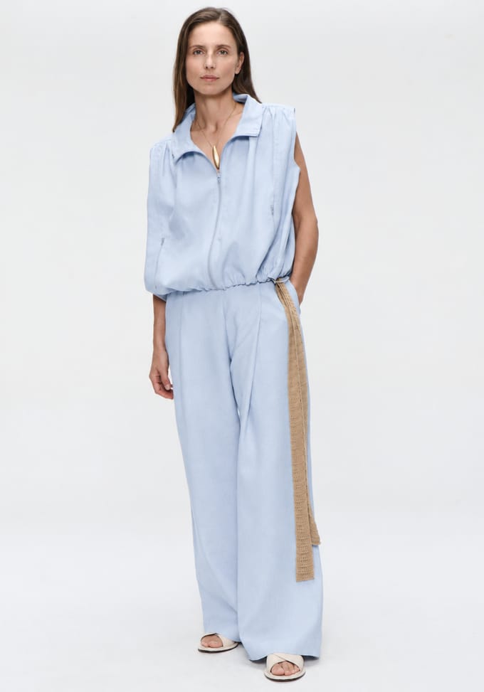 Mai linnen pants | Light blue - Light blue / S