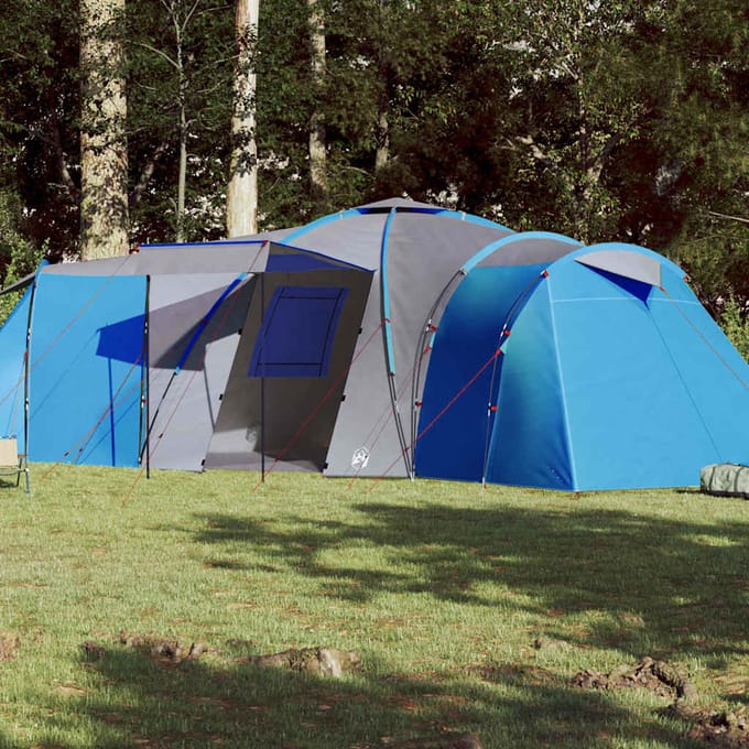 Vidaxl Tente Familiale, Dôme, 12 Personnes, Bleue, Imperméable