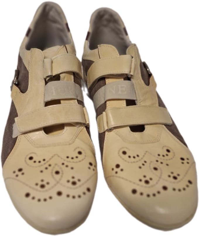 HORNET by Botticelli- SNEAKER-OLDPANNA-LEER/CANVAS-IVORY/BROWN-40