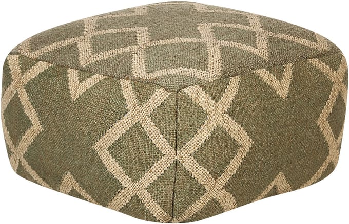 GOPI - Poef - Olijfgroen - Jute