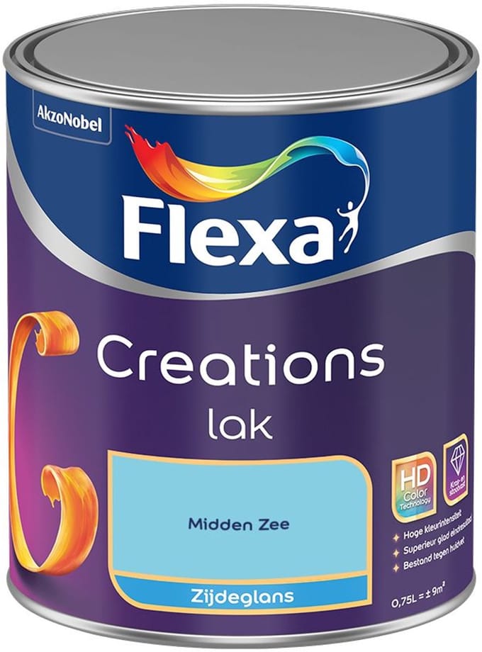 Flexa - Creations Lak Zijdeglans - Midden Zee - Mengverf - 750 Ml