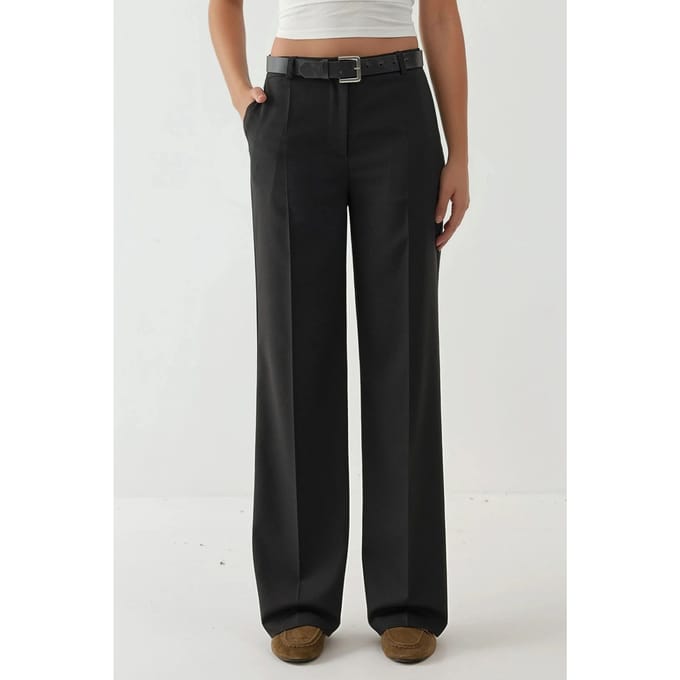 Viscose Blend Rechtaflopende Broek