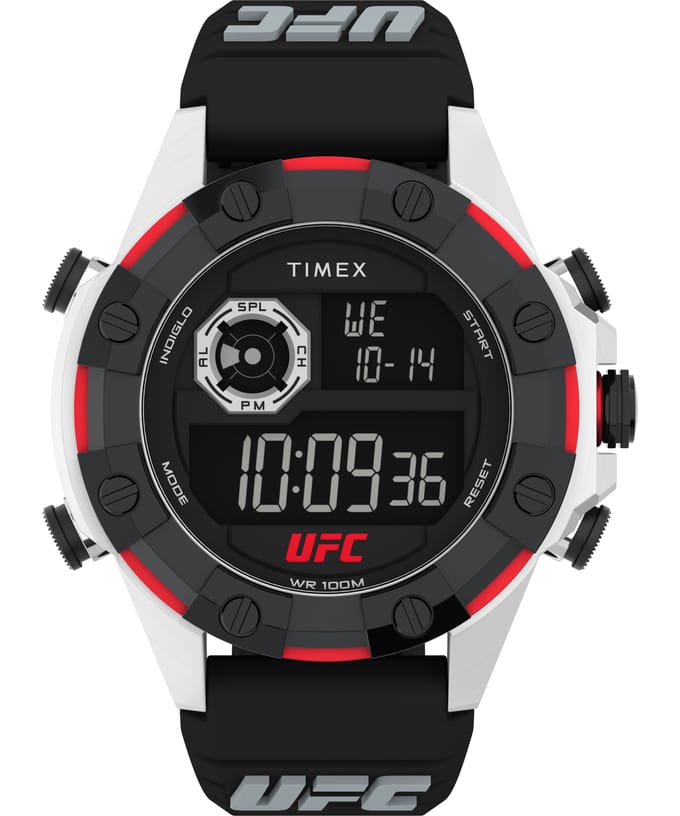 Timex UFC Kick TW2V86700 Horloge - Rubber - Zwart - Ø 49 mm