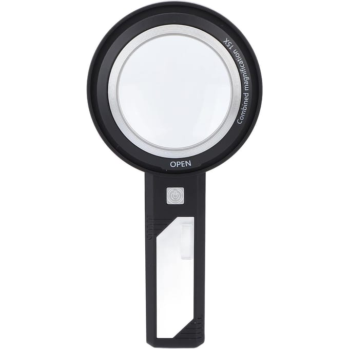 Handheld Vergrootglas 6X15X Lezen Verlicht Verlicht Vergrootglas met 6 LED-lampjes voor