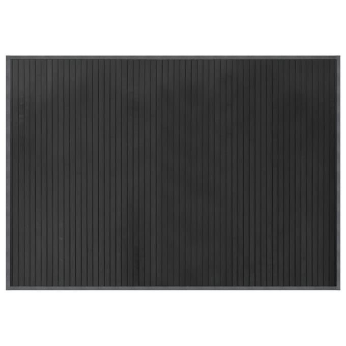 vidaXL - Vloerkleed - rechthoekig - 70x100 - cm - bamboe - grijs