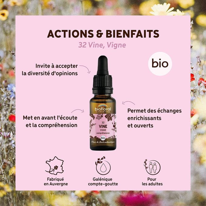 Biofloral- 32 - Vine - Wijnstok - Bio - Bio Demeter - 20 ml
